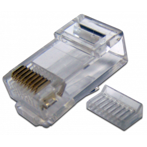 Коннектор RJ45 UTP 8P8C, со вставкой, cat.5e, 100 шт.